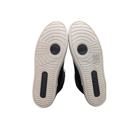 ⭐ COACH Men’s Signature High-Top Sneakers  Black/Charcoal Size 11D (NEW) - Picture 4 of 5